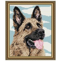 Алмазная вышивка Арт Соло "Немецкая овчарка", 24,6x20 Art Solo