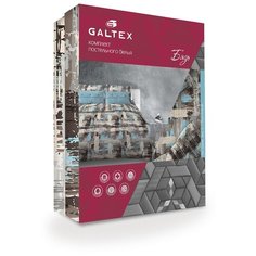 Комплект постельного белья 2-спальный Galtex Комфорт Гранж бирюзовый ГАЛТЕКС