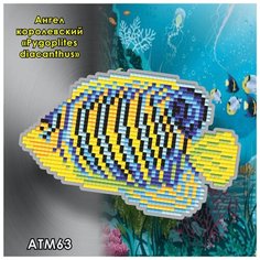 Алмазная вышивка «Ангел королевский (Pygoplites diacanthus)» (магнит), 9,5х14,5 см, Арт Соло Art Solo