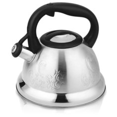 LARA Чайник со свистком LR00-56 2.7 л, серебристый
