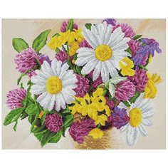 Алмазная мозаика "Букет полевых цветов", 40x50 см