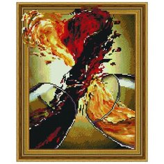 Алмазная мозаика "Красное и белое", 40x50 см