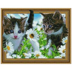 Алмазная мозаика "В ромашковом поле", 40x50 см