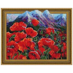 Алмазная мозаика "Горные маки", 40x50 см