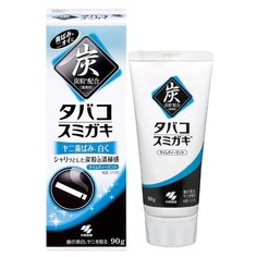 Kobayashi Паста зубная с углем и ароматом лаймового чая для устранения никотинового налета,90