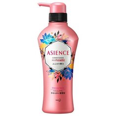 Kao кондиционер для волос Asience Volume Rich разглаживающий с экстрактом женьшеня и протеинами шелка, 450 мл КАО