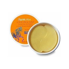 FarmStay Патчи гидрогелевые с золотом и лошадиным маслом - Horse oil gold hydrogel eye patch, 60шт