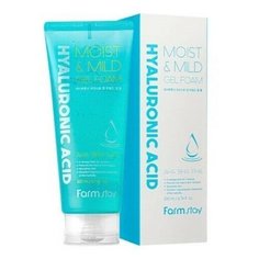 FarmStay Пенка гелевая очищающая с гиалуроновой кислотой - Hyaluronic acid moist mild gel foam, 200м