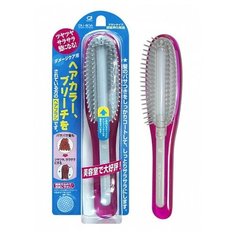 Ikemoto Расческа с силиконовым стержнем, для поврежденных волос, розовая - Damage care brush, 1шт