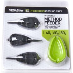 Кормушки фидерные FC Vegas Flat METHOD 40 60 80г 3шт STARBAITS Х Декатлон Decathlon