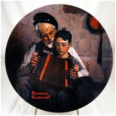 Декоративная коллекционная тарелка "Коллекция Наследие: Музыкант". Фарфор, деколь. США, Edwin M.Knowles China Company, Норман Роквелл, 1981