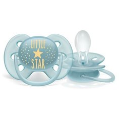 Пустышка Philips ultra soft, Hello star, 6-18 мес, 1 шт, для мальчиков