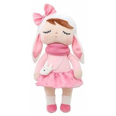 Кукла мягкая сплюшка Metoo розовый Зайчик в подарочном пакете