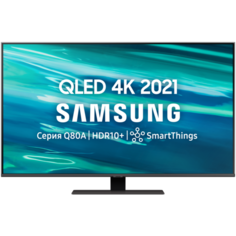 Телевизор QLED Samsung QE65Q80AAUXRU 65" (2021), черный