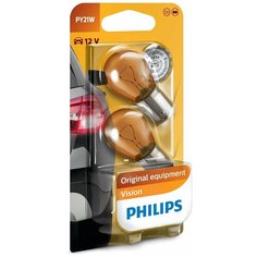 Лампа автомобильная галогенная Philips Vision 12496B2 PY21W 12V 21W 2 шт.