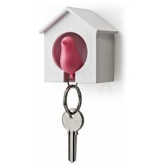 Держатель для ключей Sparrow белый-розовый Qualy