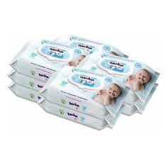 Влажные салфетки Yokosun Детские, пластиковая крышка, 120 шт., 9 уп.