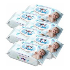 Влажные салфетки Yokosun Детские, пластиковая крышка, 120 шт., 6 уп.