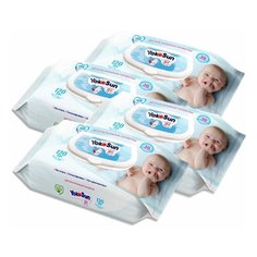 Влажные салфетки Yokosun Детские, пластиковая крышка, 120 шт., 4 уп.