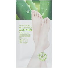 NATURE REPUBLIC Пилинг-маска для ног Real squeeze aloe vera 50 г