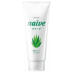 Kracie пенка для умывания Naive с экстрактом алоэ, 130 г