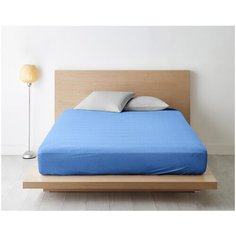 Ночь Нежна Простыня на резинке Стиль цвет: голубой (120х200)