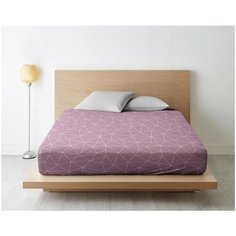 Ночь Нежна Простыня на резинке Грань цвет: розовый (120х200)