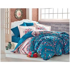 HOBBY HOME COLLECTION Постельное белье Tatiana Цвет: Темно-Бирюзовый (2 сп. евро) br36781