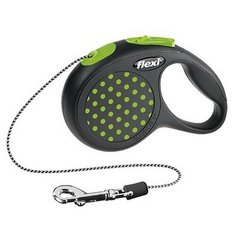 Flexi Поводок-рулетка, трос 3 метра, для животных до 8кг, Flexi Design XS Сord, зеленый