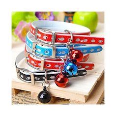 Антицарапки Ошейник из полиуретана, с колокольчиком, для кошек и маленьких собак, АЦ, розовый