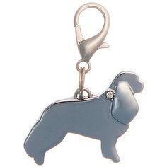 V.I.Pet Адресник для собак Спаниель со стразом (3х2.5см), V.I.Pet 19013 Zoo One