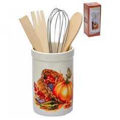 Держатель для столовых приборов Elrington, линия "Памп", ложка + вилка + лопатка + венчик, 5 предмет