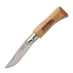 Нож Opinel №2, нержавеющая сталь, рукоять из бука