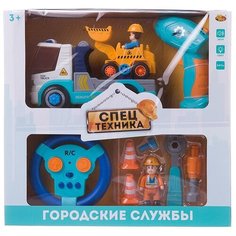 Машинка-конструктор на радиоуправлении Abtoys Cпецтехника серия Городские службы Автовоз и трактор, со звуковыми и световыми эффектами