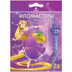 HATBER Фломастеры "Disney Принцессы" 24 цвета в картонной коробке