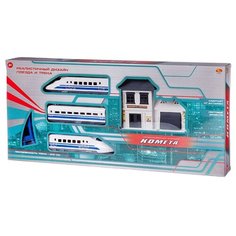 Железная дорога ABtoys комета Железнодорожный экспресс", 200 см, эл/мех, 42 предмета, в коробке