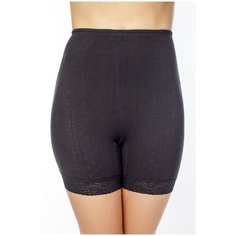 Vis-a-Vis Трусы Панталоны из ажурного трикотажа с широкой кружевной резинкой по ножке, размер XL, черный