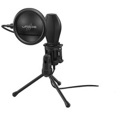 Микрофон проводной Hama Stream 400 Plus 2 м. черный