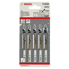 Пилка для лобзика FUBAG T 101 B HCS, набор 5 шт Bosch