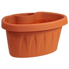 Кашпо IDEA (М-Пластика) на водосточную трубу Алиция 27х22 см терракотовый