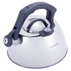 Kamille Чайник со свистком и термометром KM-1077 3 л, серебристый