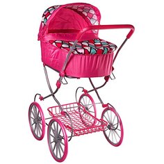 Коляска для куклы ABtoys прогулочная, (принт "капельки")