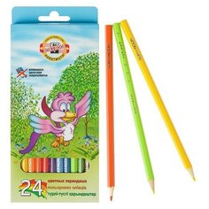 Карандаши 24 цвета Koh-I-Noor 3554, Птицы
