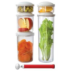 Исток Набор вакуумных контейнеров с насосом Вакс КВХН-96-5, белый/прозрачный Istok