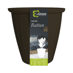 Кашпо InGreen Rattan ING6213, 21х21.2 см горький шоколад