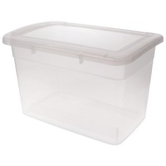 Ящик для хранения BranQ Laconic 14 л 370х270х222 мм прозрачный