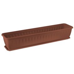 Ящик IDEA (М-Пластика) с поддоном балконный Алиция 80 х 18.5 х 15.5 см терракотовый
