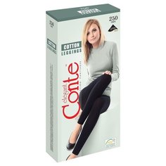 Леггинсы Conte Elegant COTTON LEGGINGS, 250 den, размер 4, nero (черный)