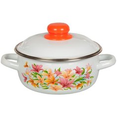 Кастрюля СтальЭмаль 1RA161M, 1.5 л, белый