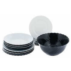 Столовый сервиз TRIANON BLACK/ WHITE 19 предметов 6 персон Luminarc